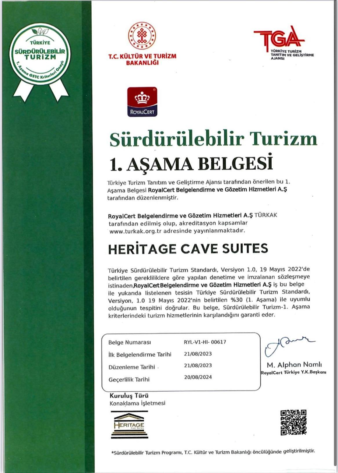 Heritage Cave Suites Ürgüp Eksteriør billede
